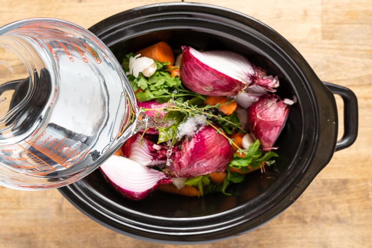 Chicken bone broth step 4 